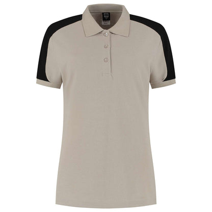Tricorp Poloshirt Bicolor Redefined Dames 206108 Khaky-Zwart