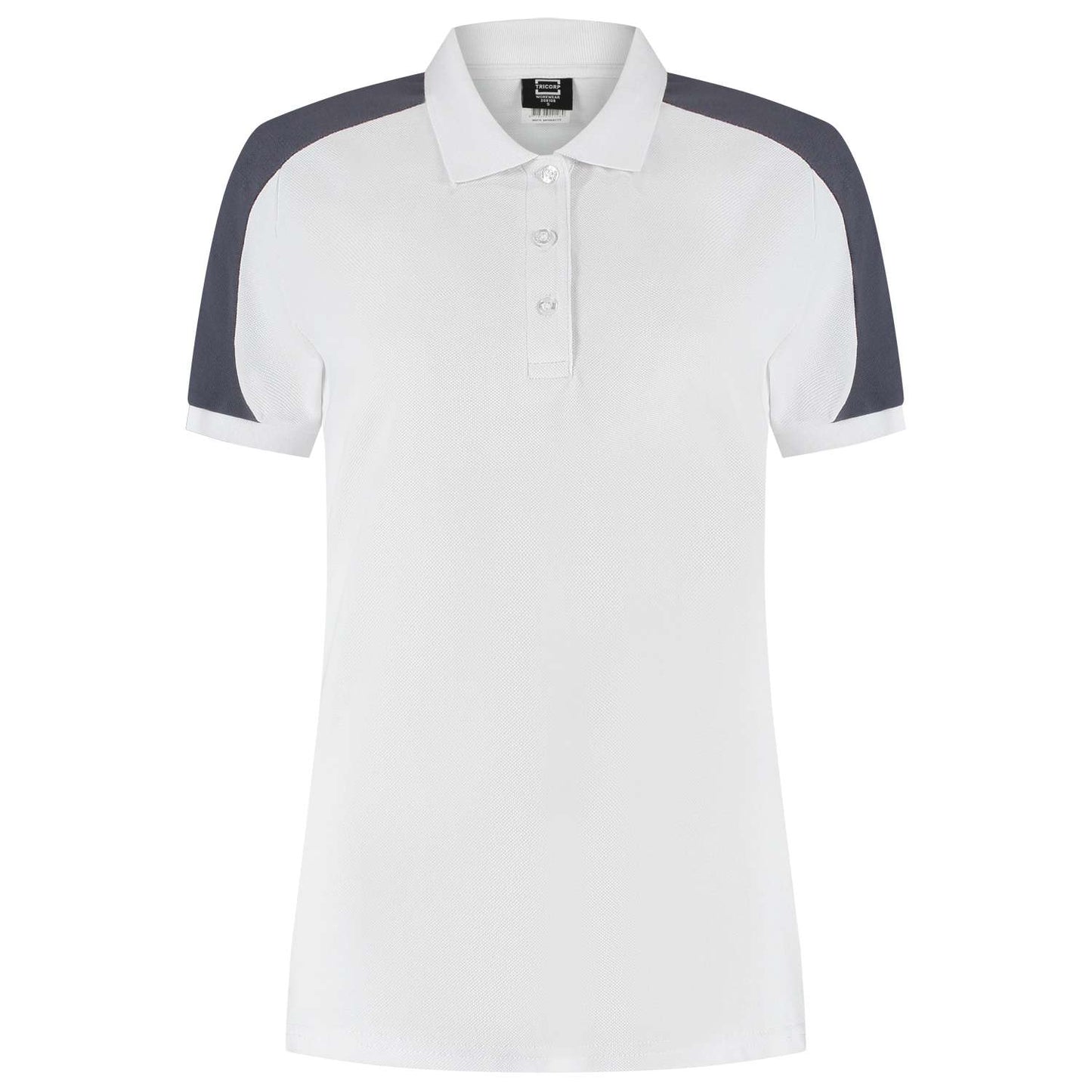 Tricorp Poloshirt Bicolor Redefined Dames 206108 Wit-Grijs