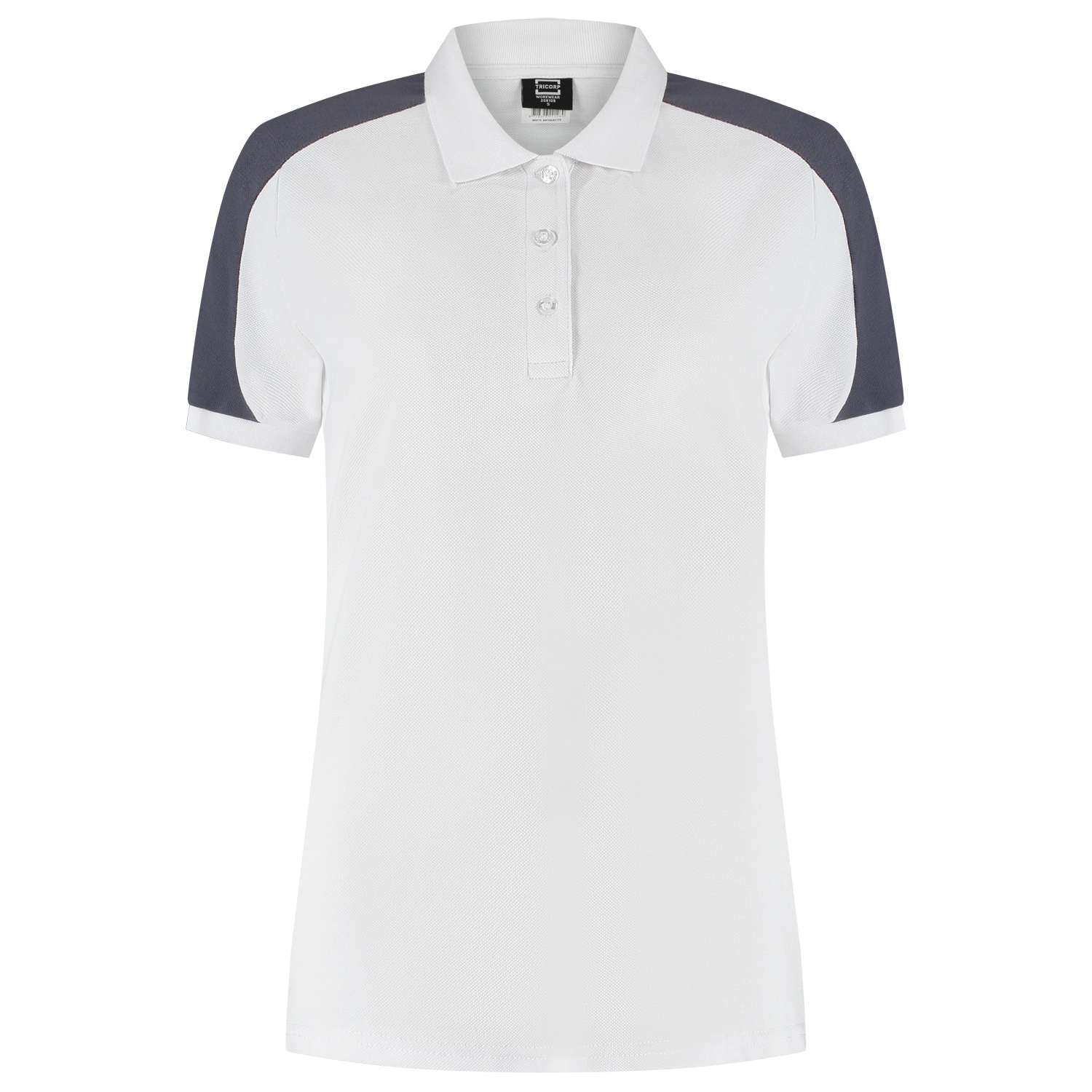 Tricorp Poloshirt Bicolor Redefined Dames 206108 Wit-Grijs