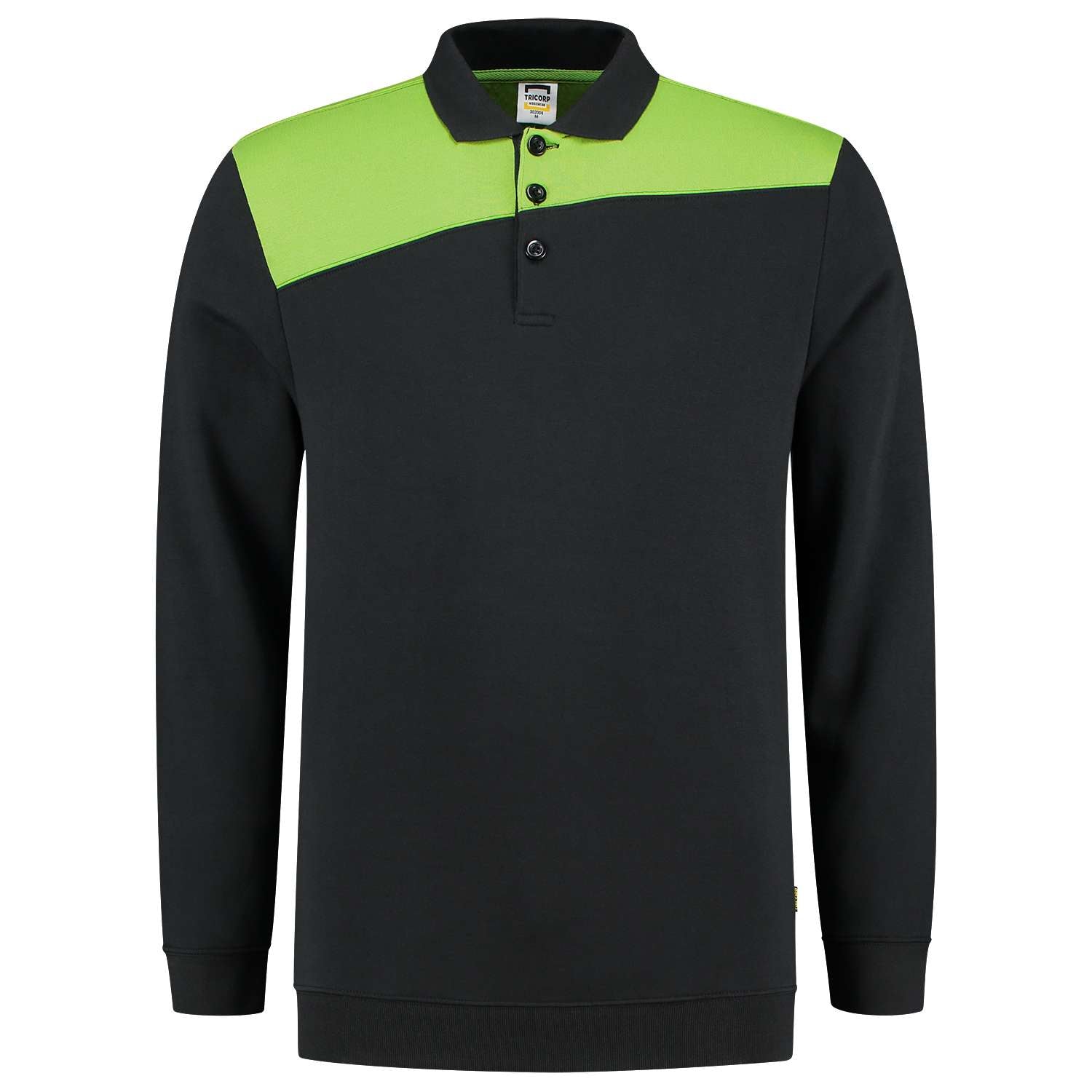 Tricorp Polosweater Bicolor Naden 302004 Zwart-Groen