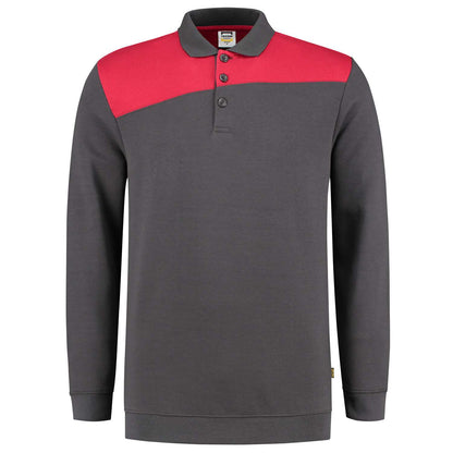 Tricorp Polosweater Bicolor Naden 302004 Grijs-Rood