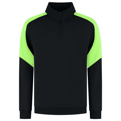 Tricorp Zip Sweater Bicolor Redefined 306111 Zwart-Groen
