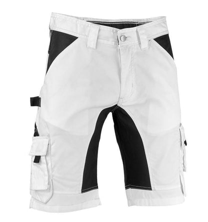 Korte schildersbroek stretch Marbella 4-Work wit voorkant