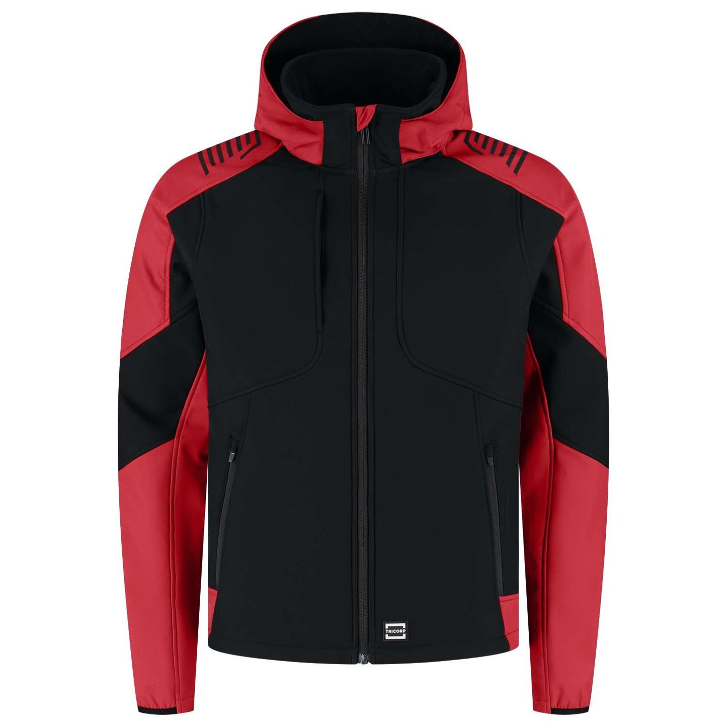 Tricorp Softshell Capuchon Bicolor Redefined 406118 Zwart-Rood
