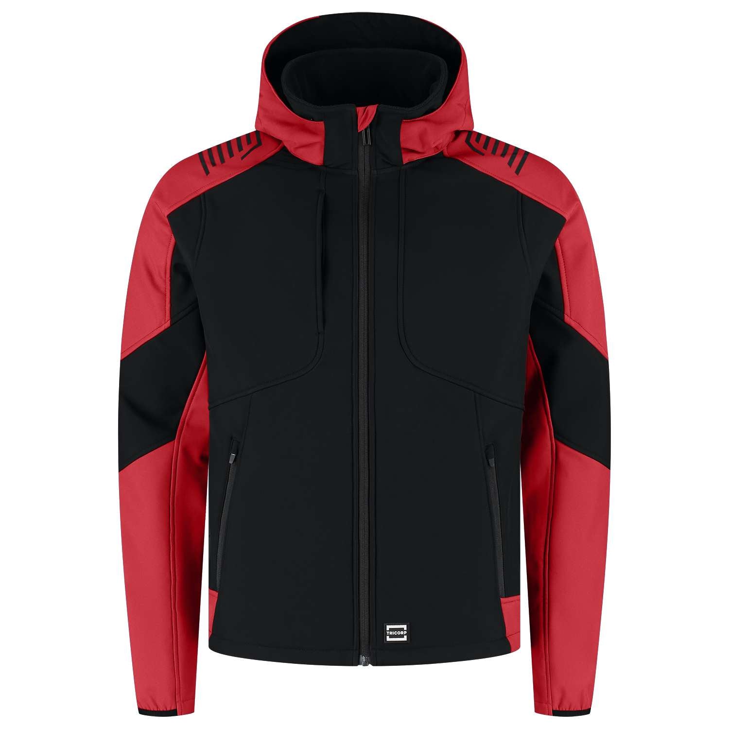 Tricorp Softshell Capuchon Bicolor Redefined 406118 Zwart-Rood
