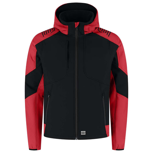 Tricorp Softshell Capuchon Bicolor Redefined 406118 Zwart-Rood