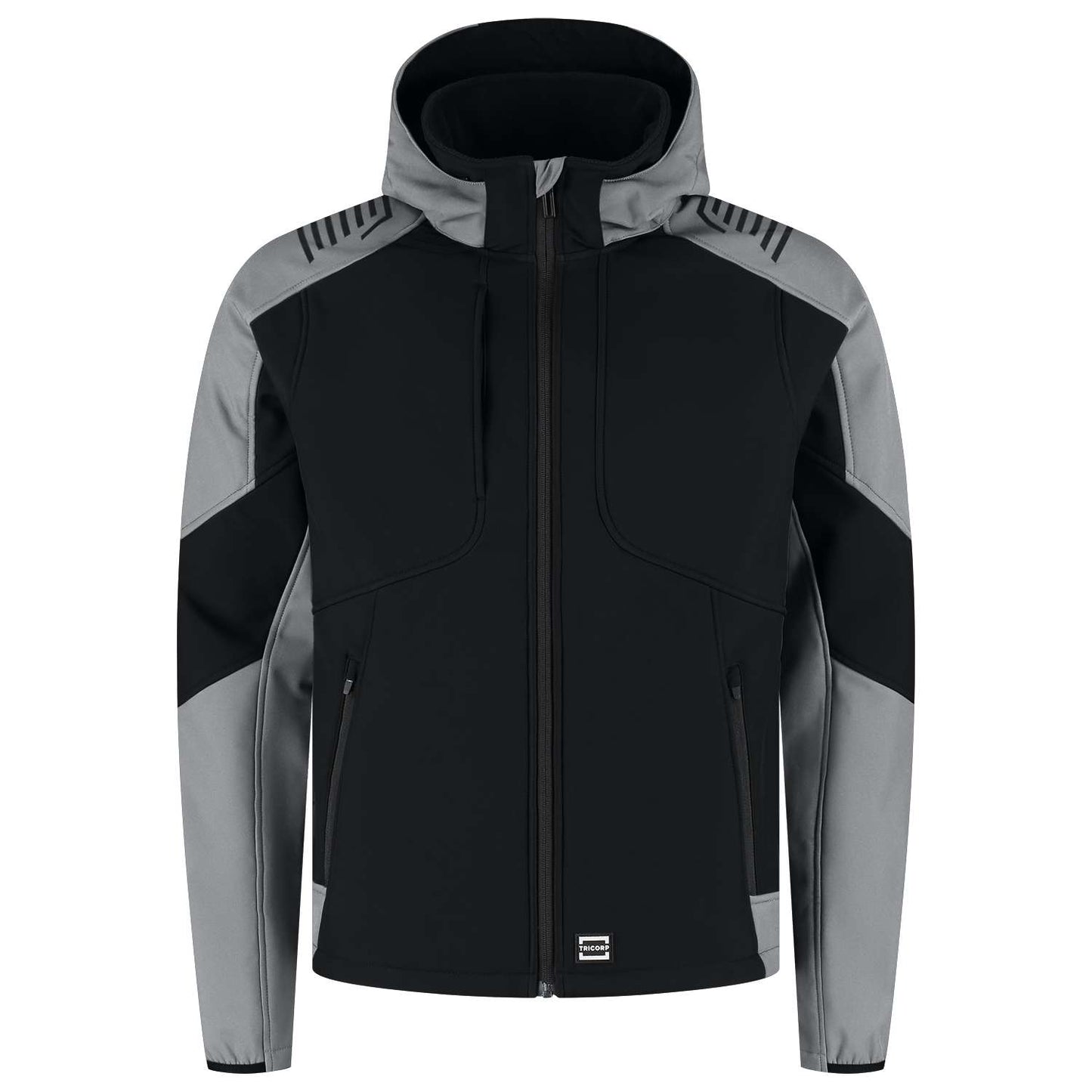 Tricorp Softshell Capuchon Bicolor Redefined 406118 Zwart-Grijs