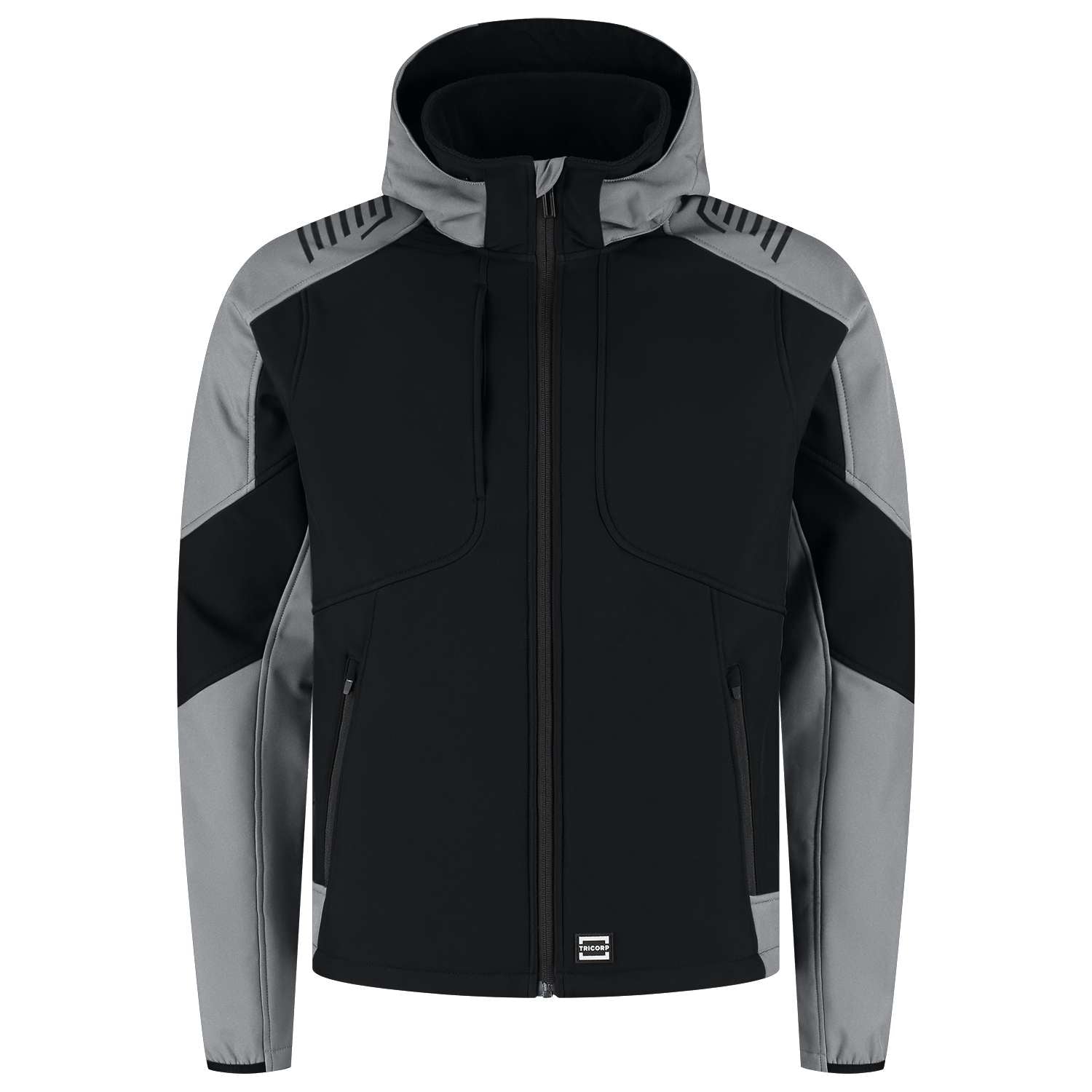 Tricorp Softshell Capuchon Bicolor Redefined 406118 Zwart-Grijs