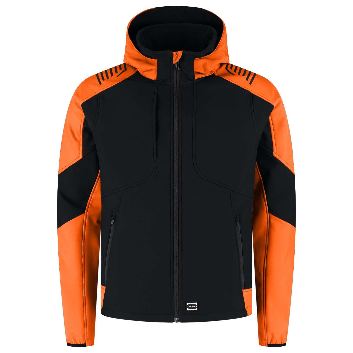 Tricorp Softshell Capuchon Bicolor Redefined 406118 Zwart-Oranje
