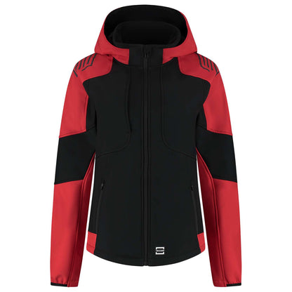 Tricorp Softshell Capuchon Bicolor Redefined Dames 406119 Zwart-Rood