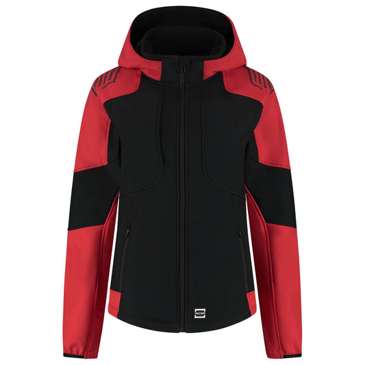 Tricorp Softshell Capuchon Bicolor Redefined Dames 406119 Zwart-Rood