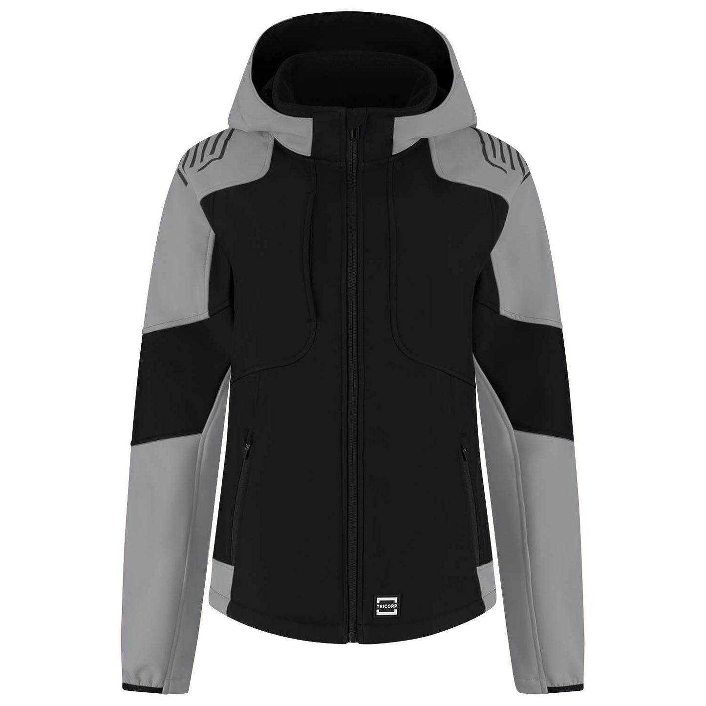 Tricorp Softshell Capuchon Bicolor Redefined Dames 406119 Zwart-Grijs