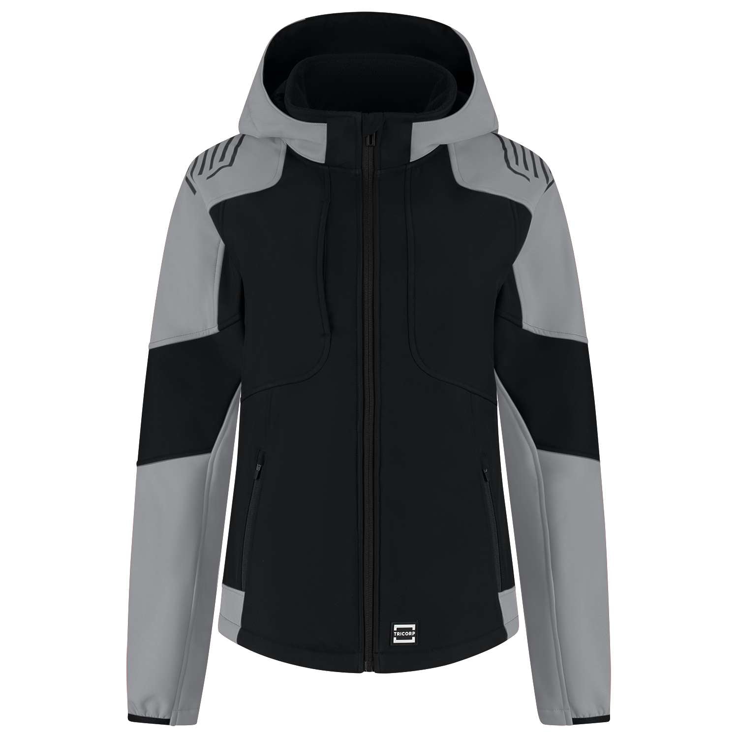 Tricorp Softshell Capuchon Bicolor Redefined Dames 406119 Zwart-Grijs