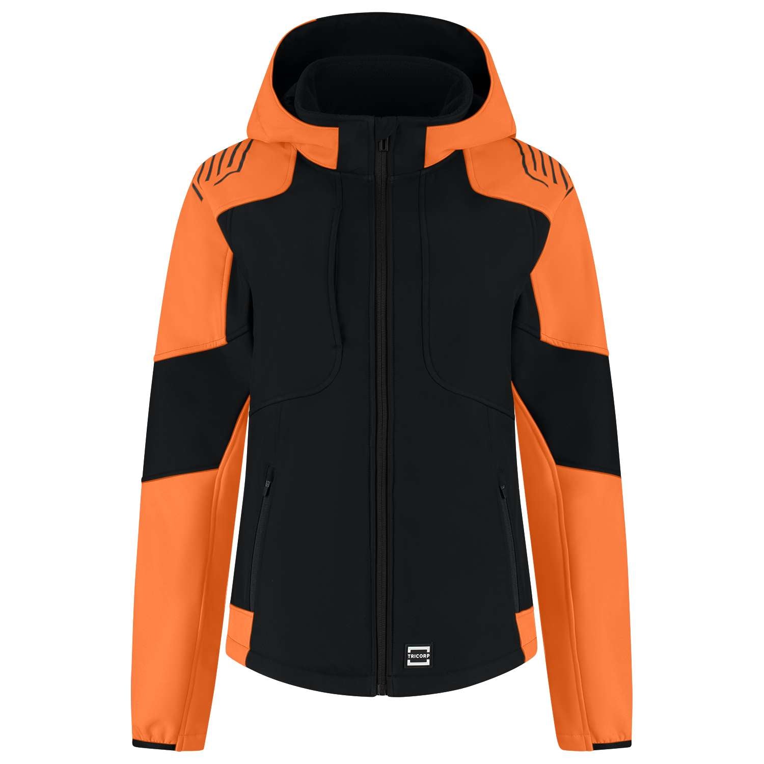 Tricorp Softshell Capuchon Bicolor Redefined Dames 406119 Zwart-Oranje