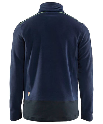 Blaklader Fleecevest 4765 navy-geel achterkant