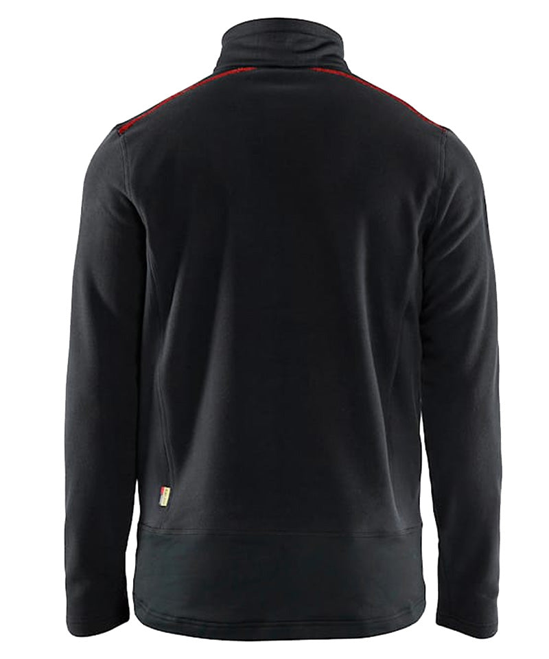 Blaklader Fleecevest 4765 zwart-rood achterkant