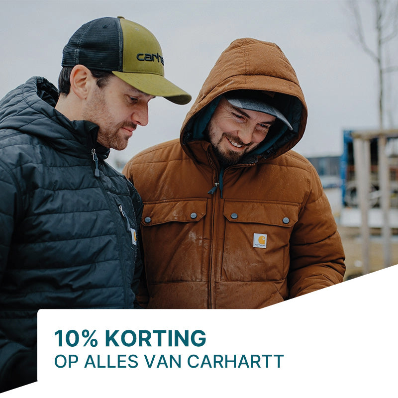 actie 10% korting op alles van Carhartt