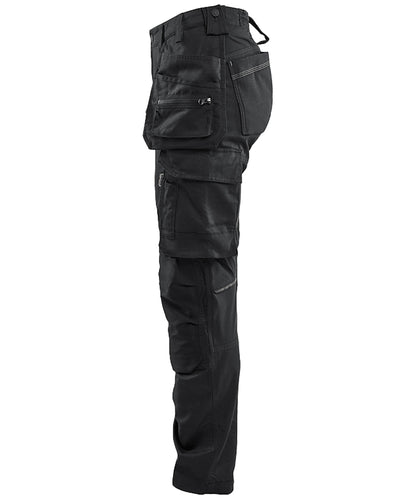 Blaklader dames werkbroek stretch 7132-1832 zwart zijkant 