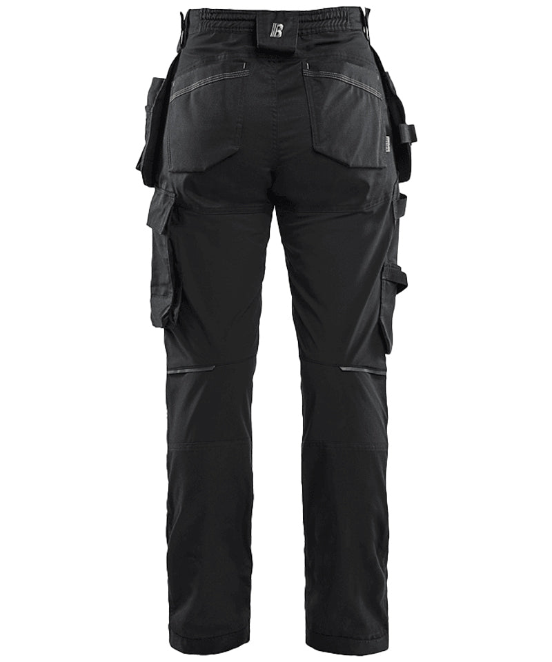 Blaklader dames werkbroek stretch 7132-1832 zwart achterkant