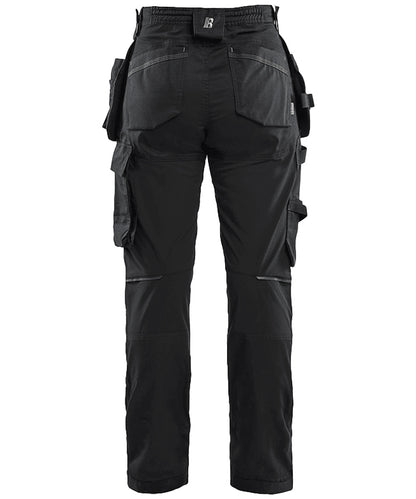 Blaklader dames werkbroek stretch 7132-1832 zwart achterkant