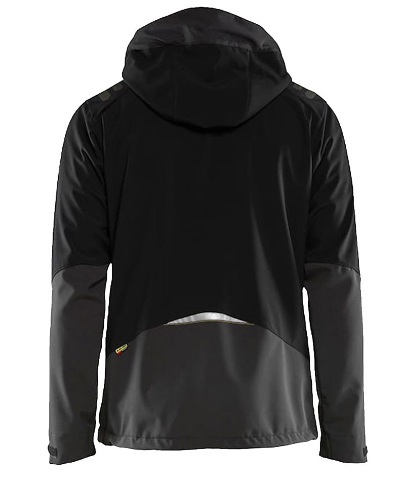 Blaklader Softshell Jas 4749 grijs-zwart achterkant