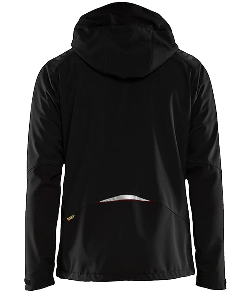 Blaklader Softshell Jas 4749 zwart-rood achterkant