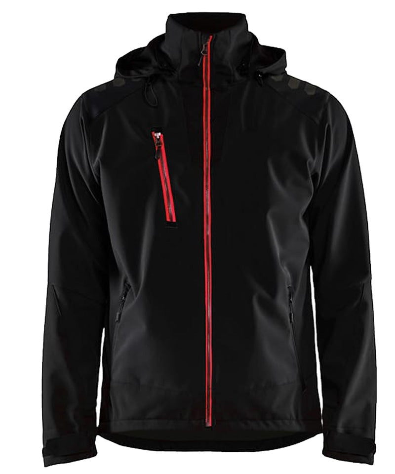 Blaklader Softshell Jas 4749 zwart-rood