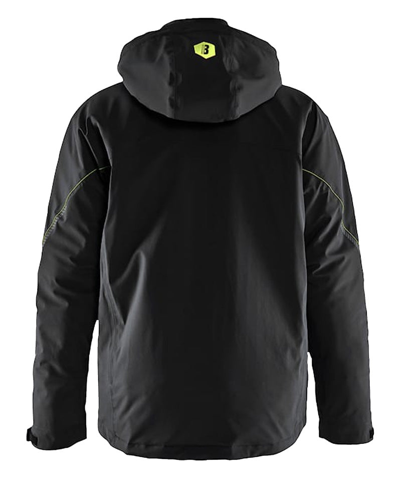 Blaklader winterjas 4-Way stretch 4484 wart-geel achterkant