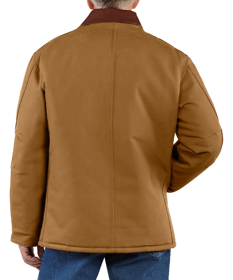 Carhartt gevoerde werkjas 106674 achterkant aan bruin