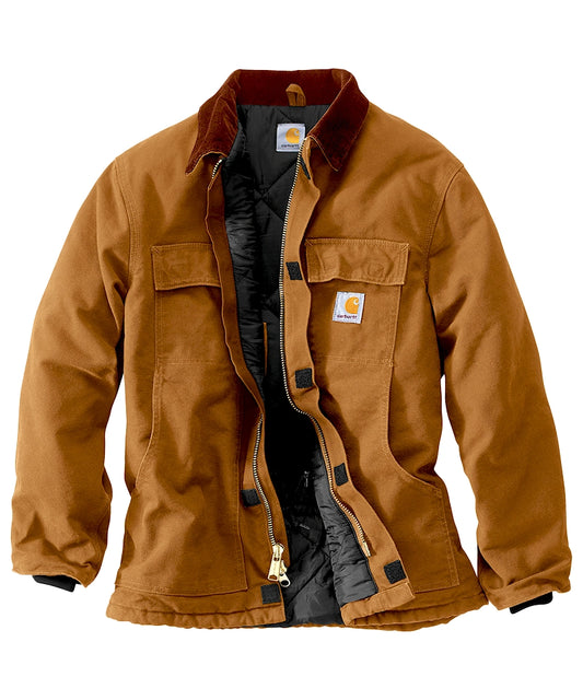 Carhartt gevoerde werkjas 106674 voorkant bruin