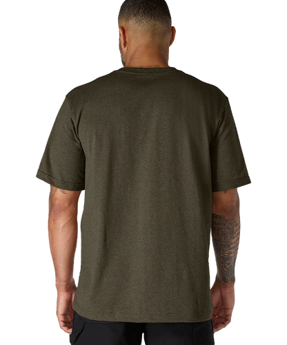 Carhartt t-shirt met borstzak K87 groen achterkant aan