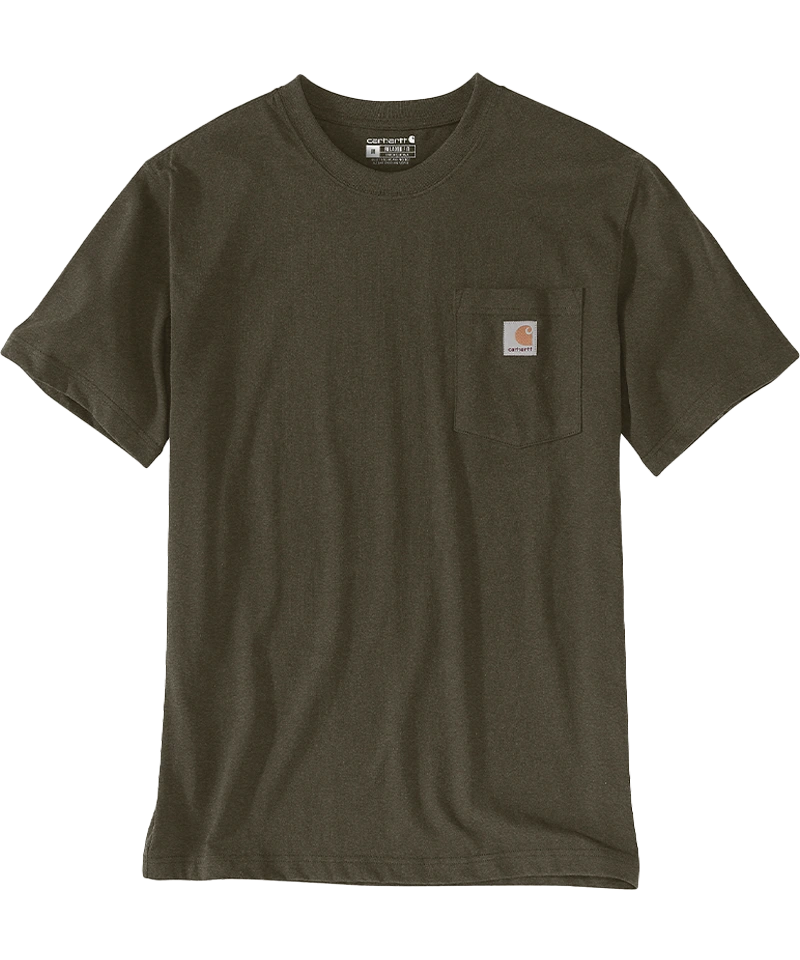 Carhartt t-shirt met borstzak K87 groen