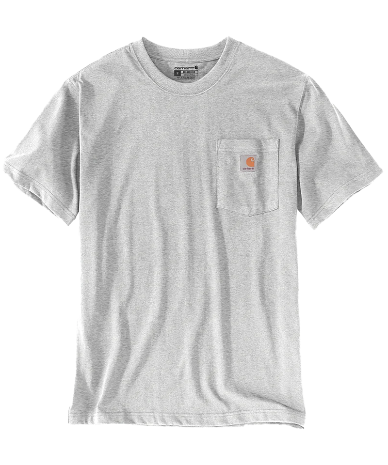 Carhartt t-shirt met borstzak K87 voorkant liggend
