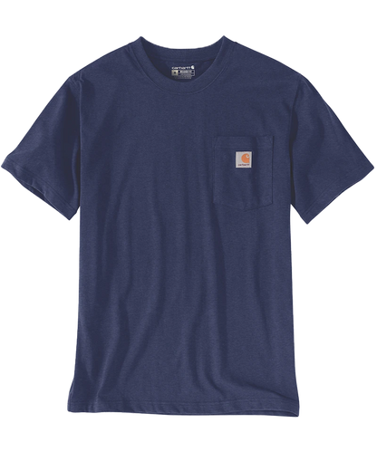 Carhartt t-shirt met borstzak K87 navy voorkant liggend