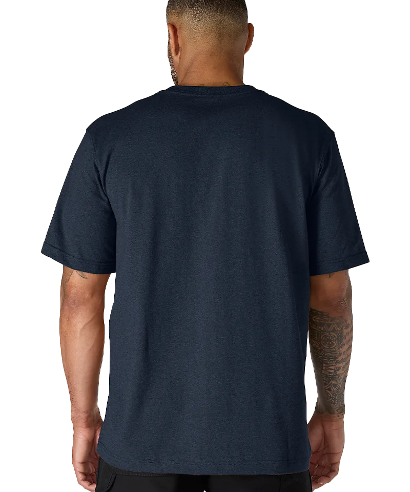 Carhartt t-shirt met borstzak K87 navy achterkant aan