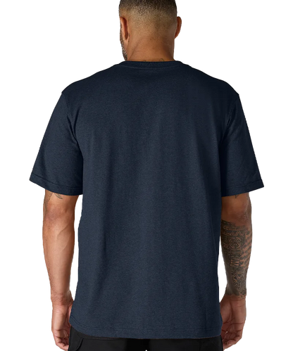 Carhartt t-shirt met borstzak K87 navy achterkant aan