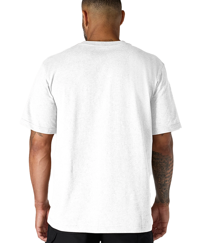 Carhartt t-shirt met borstzak K87 wit achterkant aan