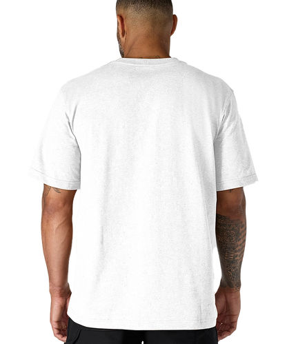 Carhartt t-shirt met borstzak K87 wit achterkant aan