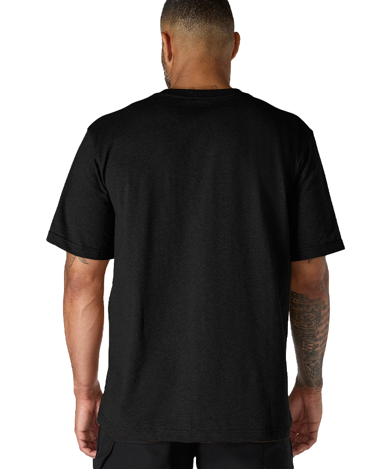 Carhartt t-shirt met borstzak K87 zwart achterkant aan