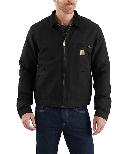 Carhartt werkjas 103828 zwart aan