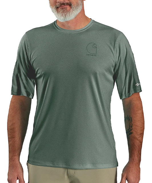 Carhartt Force Sun Defender™ Relaxed Logo T-Shirt voorkant model