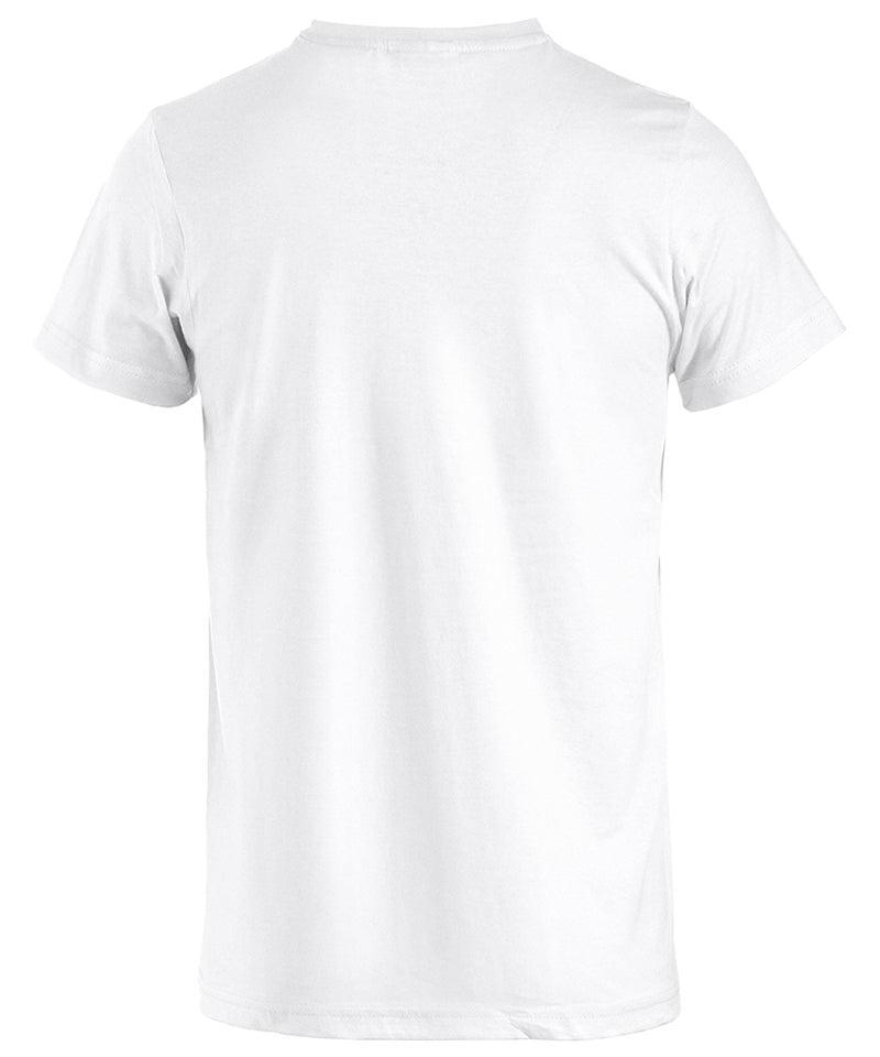 T-shirt Basic Clique wit achterkant