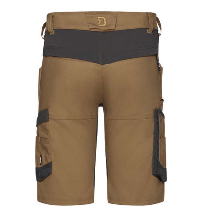 Korte werkbroek Dassy Axis stretch bruin achterkant