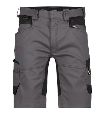 Korte werkbroek Dassy Axis stretch grijs voorkant