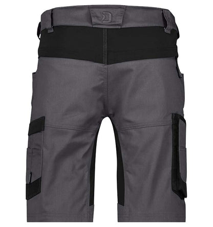 Korte werkbroek Dassy Axis stretch grijs achterkant