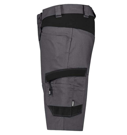 Korte werkbroek Dassy Axis stretch grijs zijkant