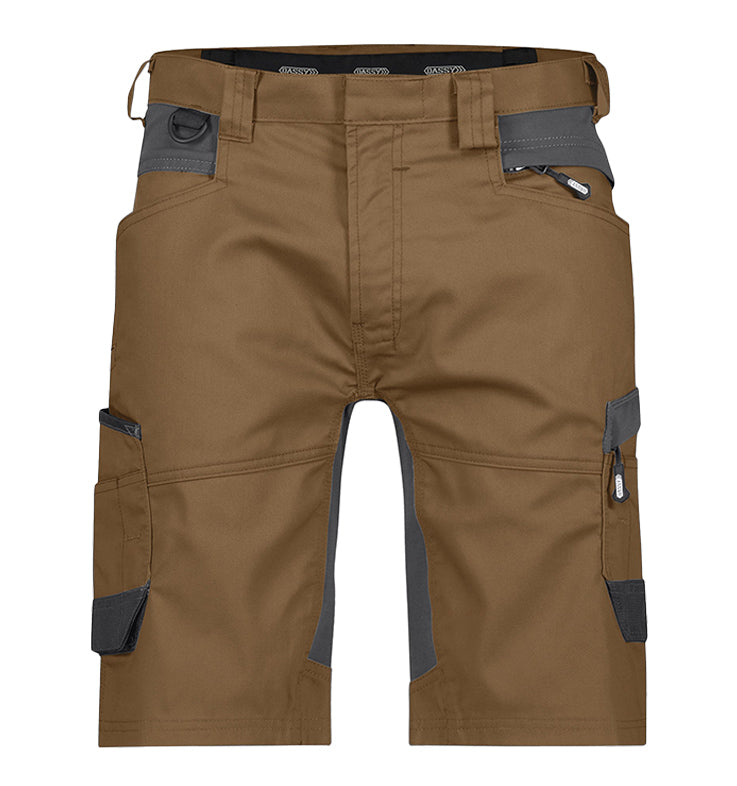 Korte werkbroek Dassy Axis stretch khaky voorkant
