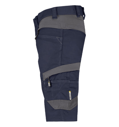 Korte werkbroek Dassy Axis stretch navy zijkant