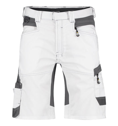 Korte werkbroek Dassy Axis stretch wit voorkant