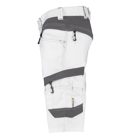 Korte werkbroek Dassy Axis stretch wit achterkant